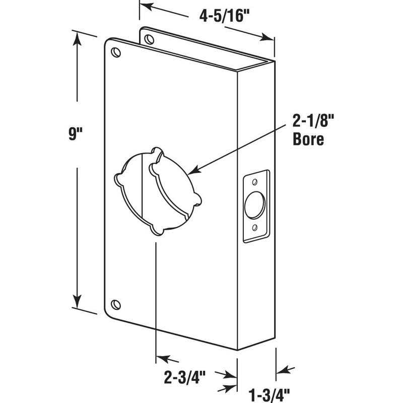 Prime-Line U 9552 Door Reinforcer For 1-3/4 in. Doors - Image 3