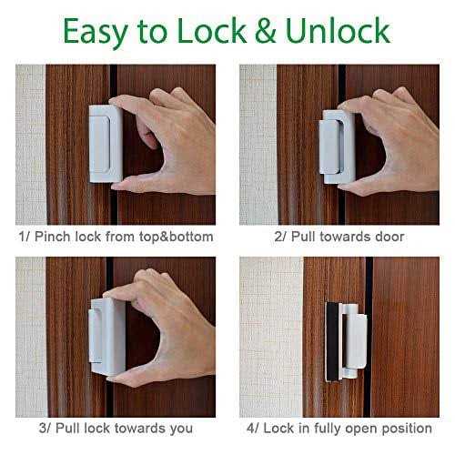 Everplus Home Security Door Lock Childproof Door Reinforcement Lock with 3 Inch Stop Withstand 800 lbs for Inward Swinging Door - Image 4