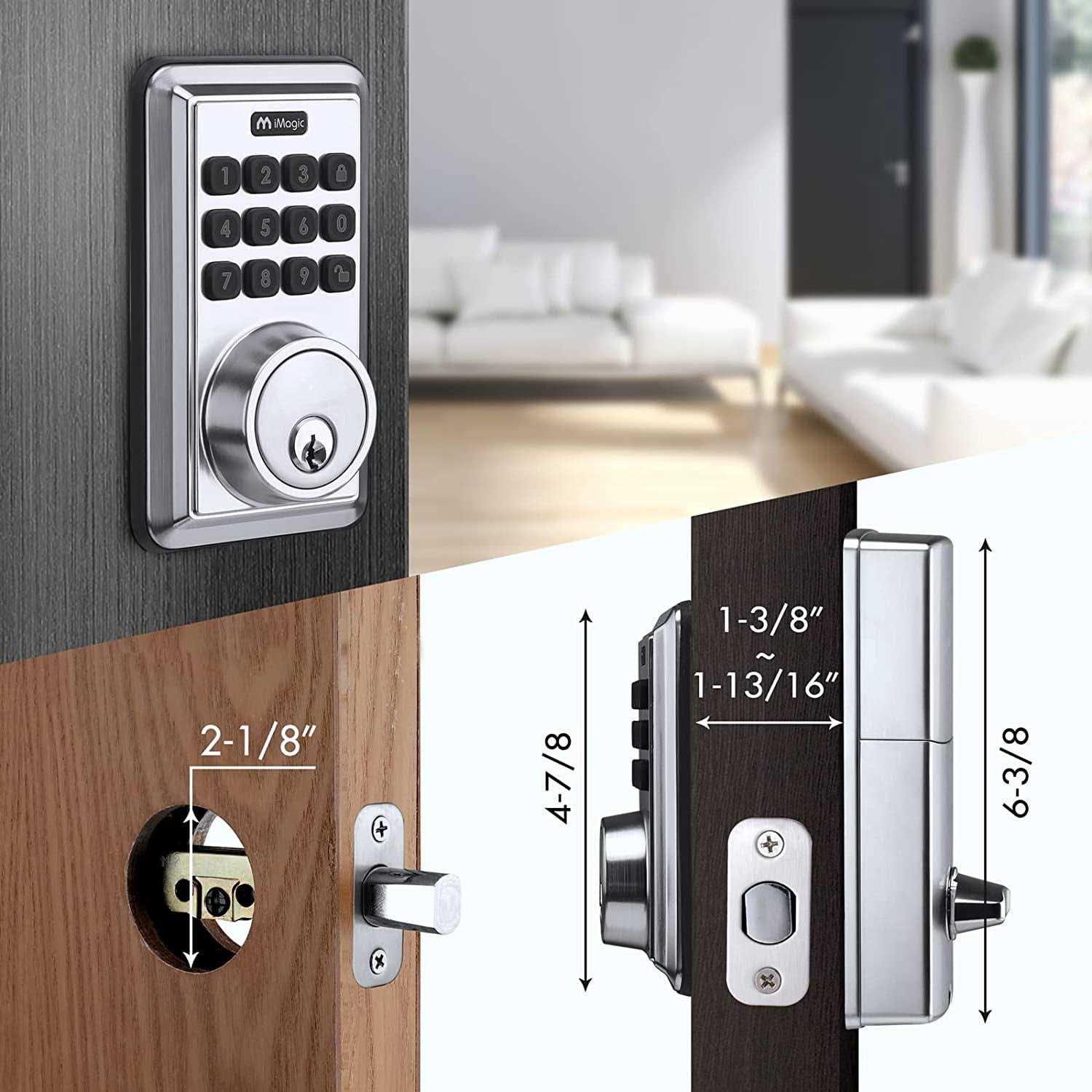 Imagic Keypad Deadbolt Keyless Entry Deadbolt Lock Electronic Keypad Door Lock - Image 3