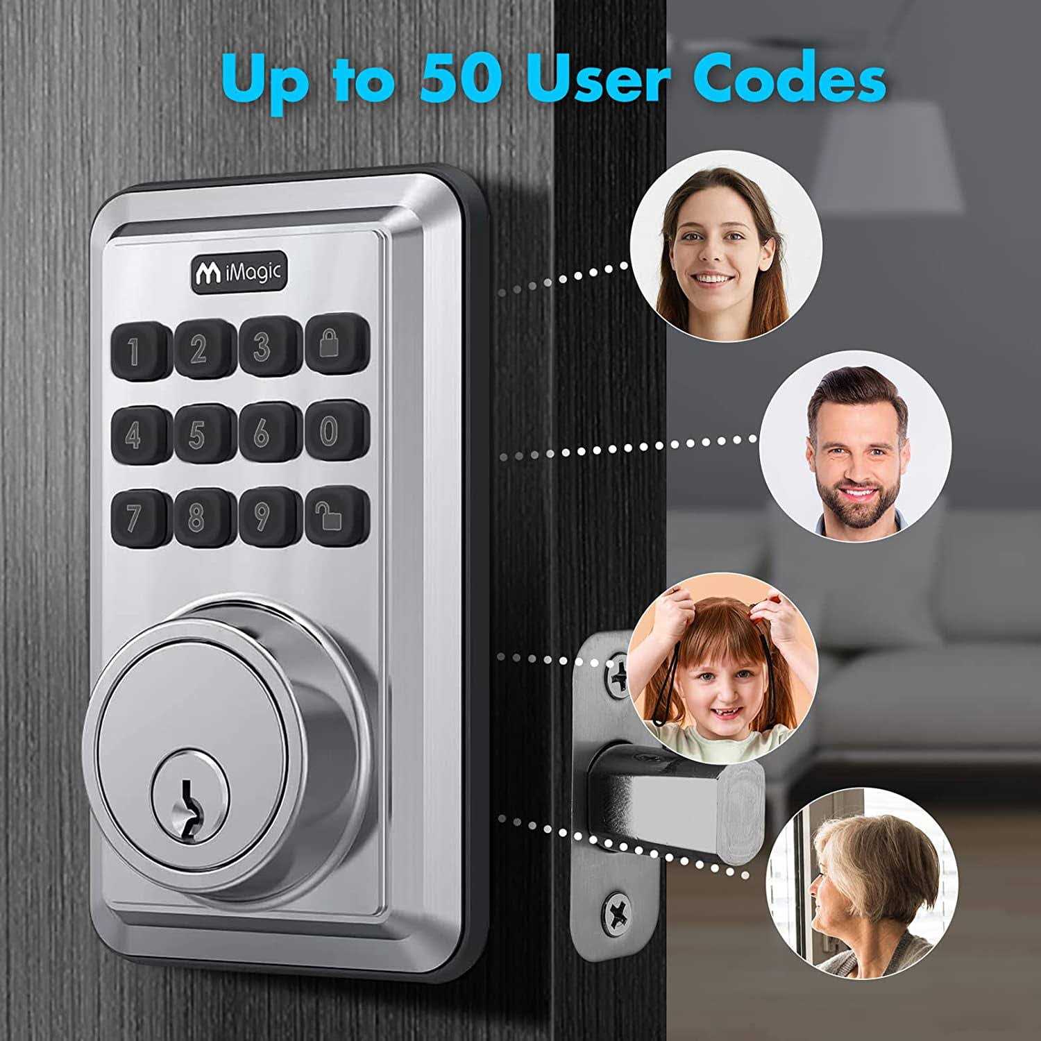 Imagic Keypad Deadbolt Keyless Entry Deadbolt Lock Electronic Keypad Door Lock - Image 4