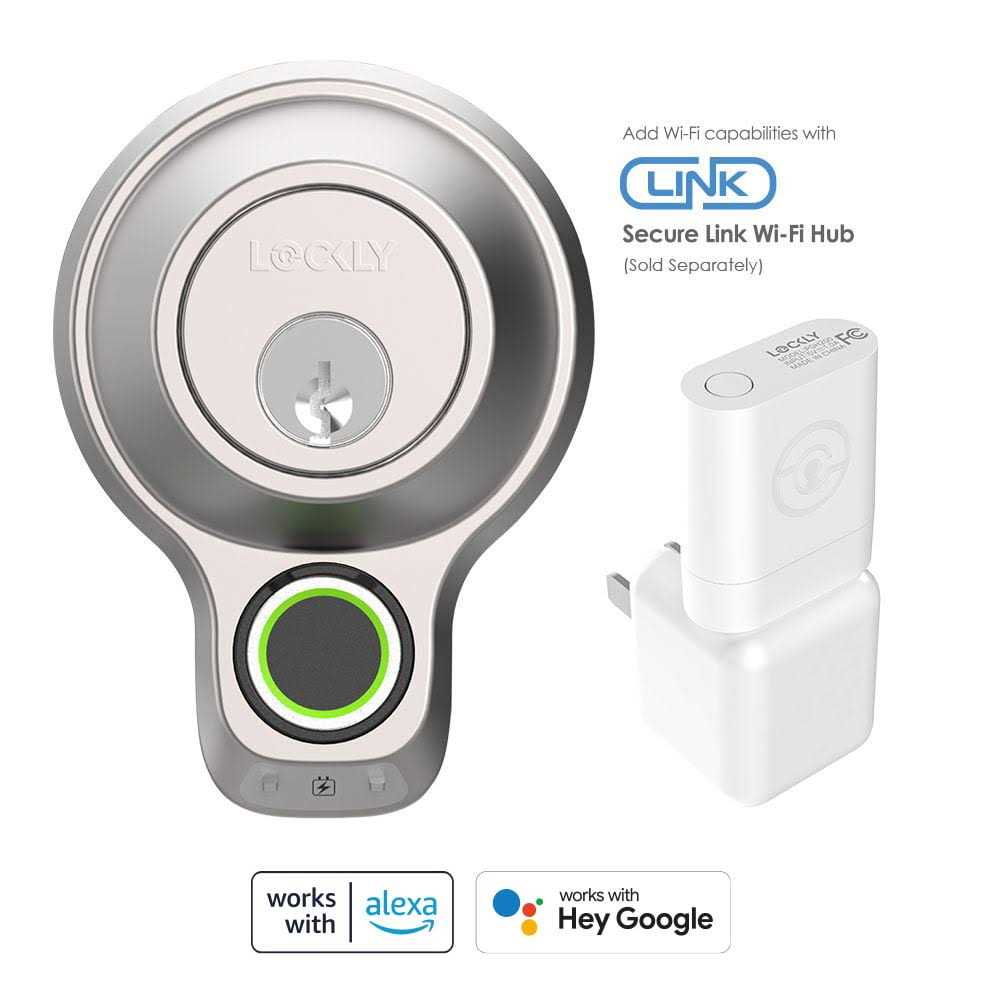 Lockly Flex Touch Satin Nickel Single-Cylinder Bluetooth Mobile App Controlled Deadbolt Lock with Biometric 3D Fingerprint - Image 3