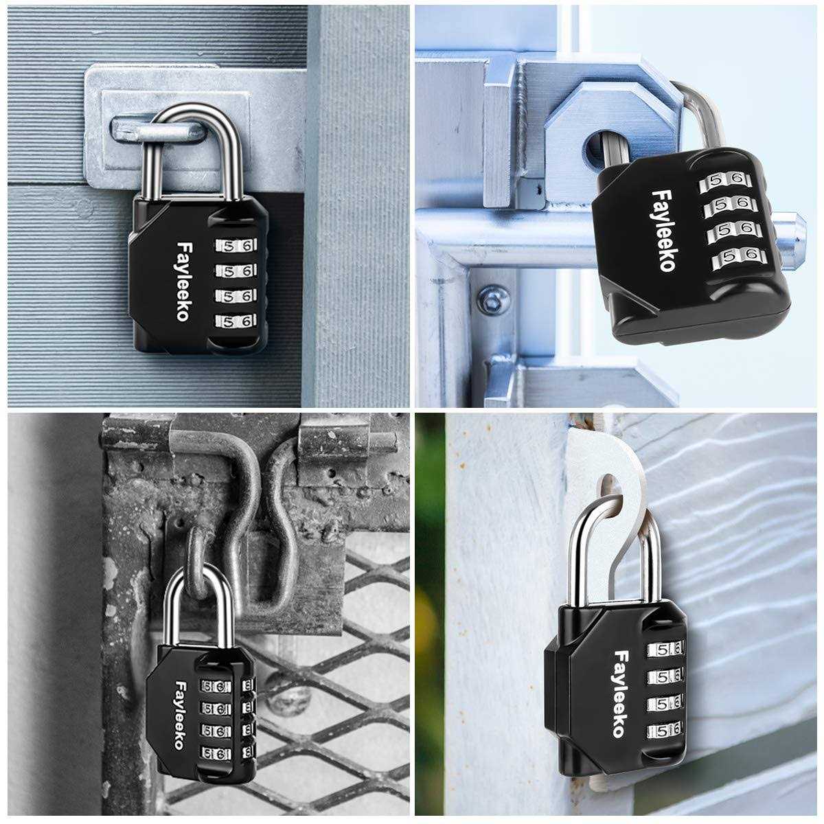 Fayleeko Combination Lock 4 Digit Combination Padlock for School Gym Sports Locker - Image 3