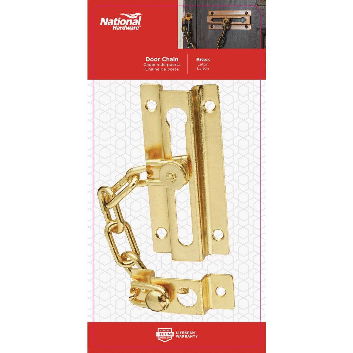 National Hardware Brass Door Chain - Image 3