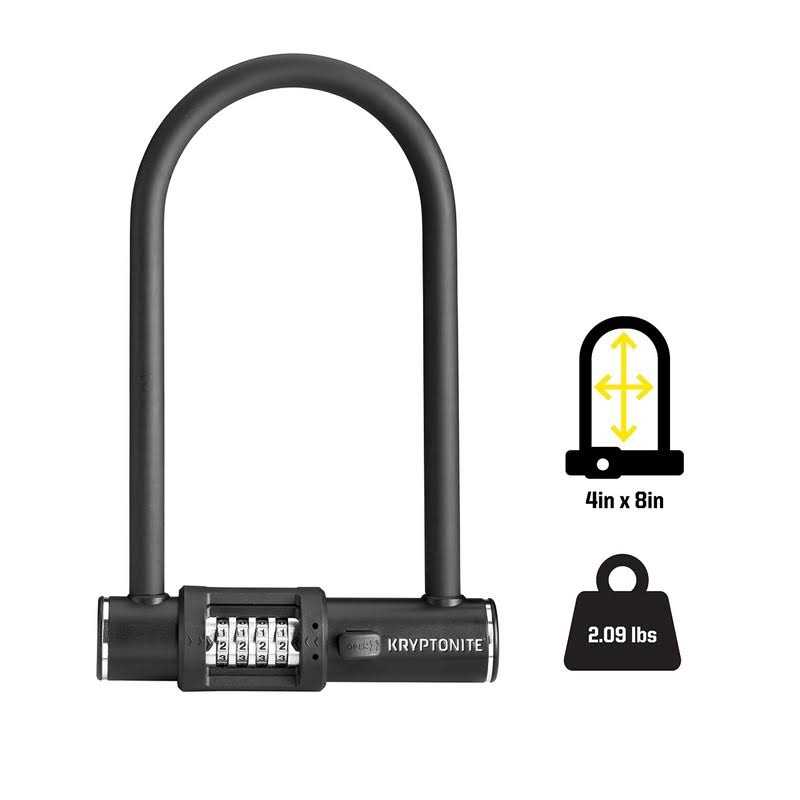 Kryptonite Combo Bike U-Lock Standard Anti-Theft Security Bicycle Lock - Image 3