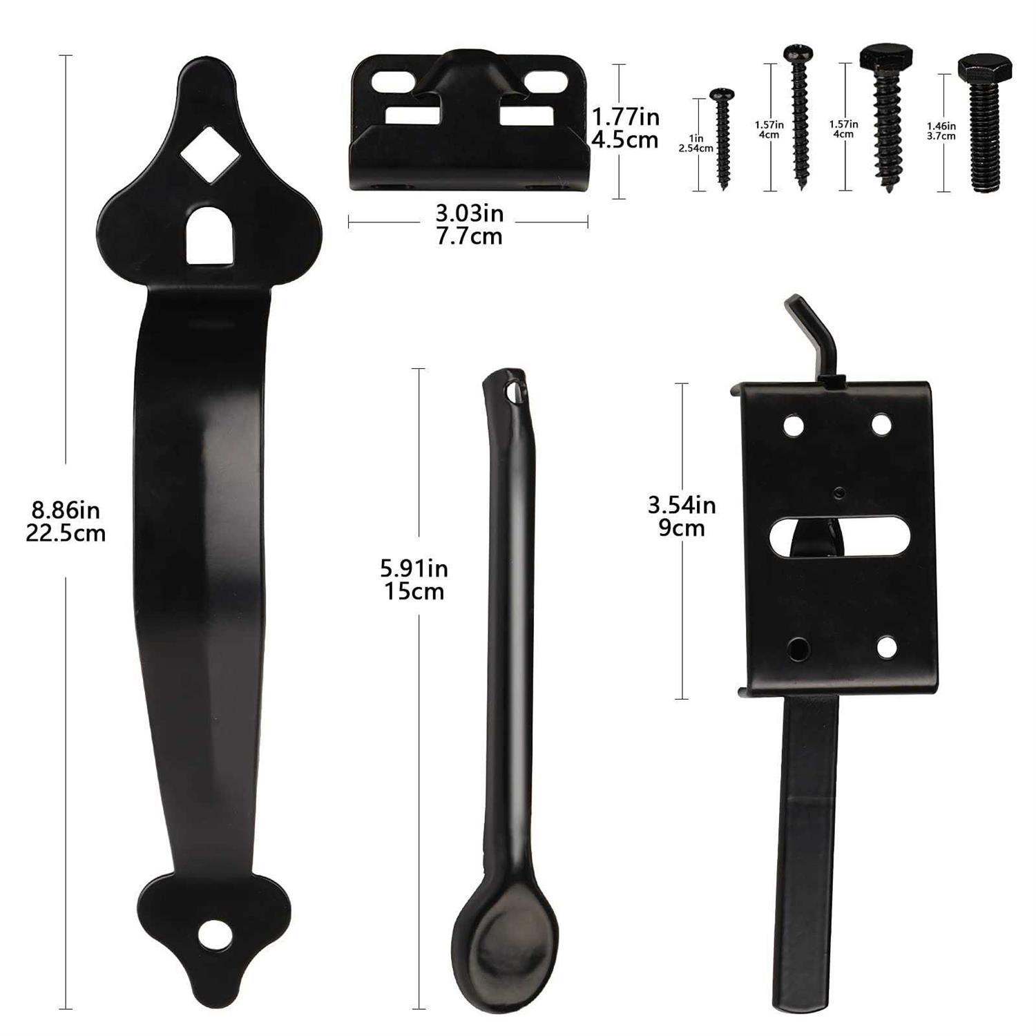 Jiahoo Gate Latch Thumb Latch Hardware Gate Latch for Wooden Fence Heavy Duty - Image 3