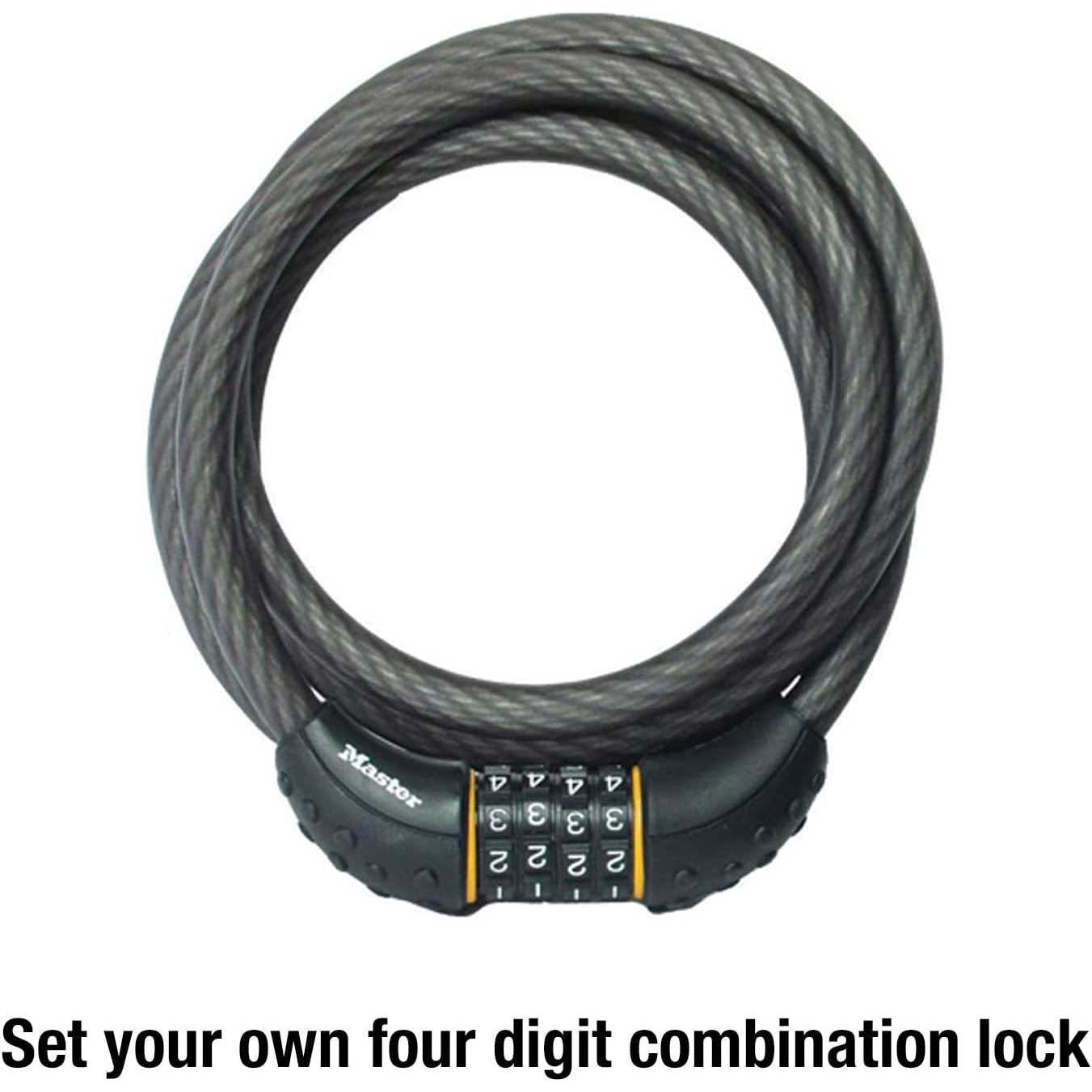 Master Lock Cable Lock Set Your Own Combination Bike Lock - Image 3