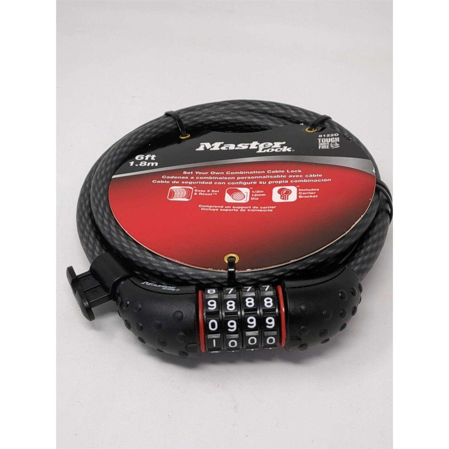 Master Lock Cable Lock Set Your Own Combination Bike Lock - Image 4