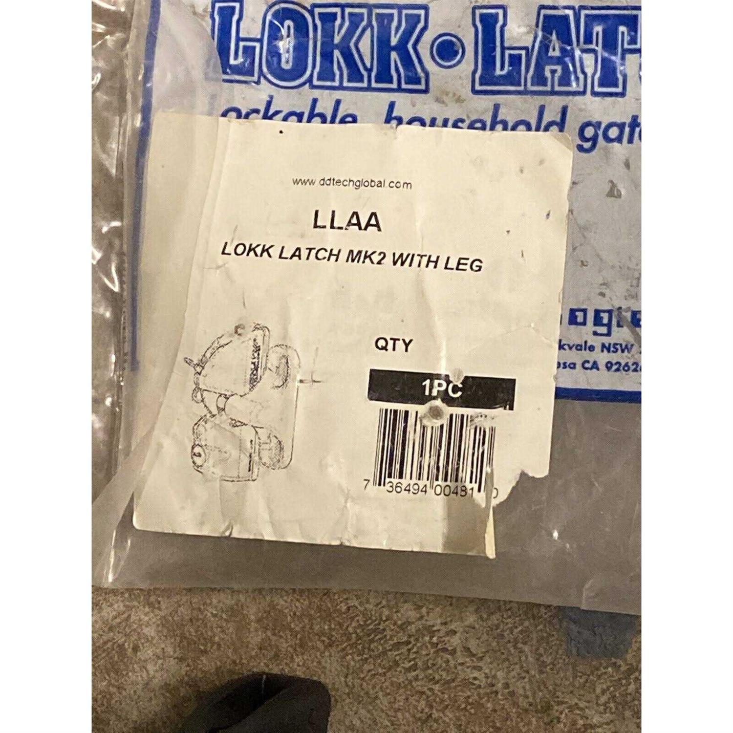 Lokklatch Gravity Gate Latch,2-1/8 in. W,Black LLAA - Image 3