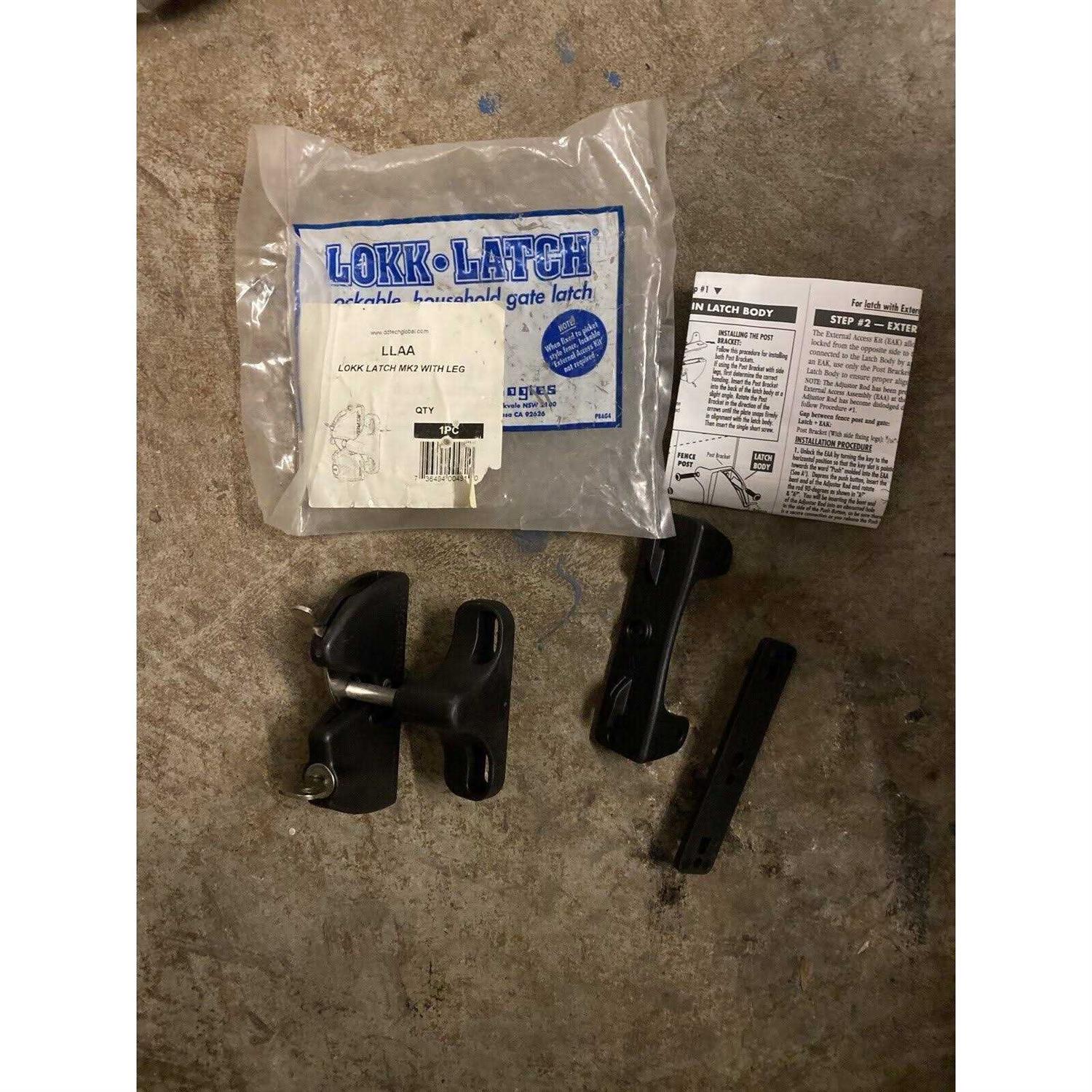 Lokklatch Gravity Gate Latch,2-1/8 in. W,Black LLAA - Image 4