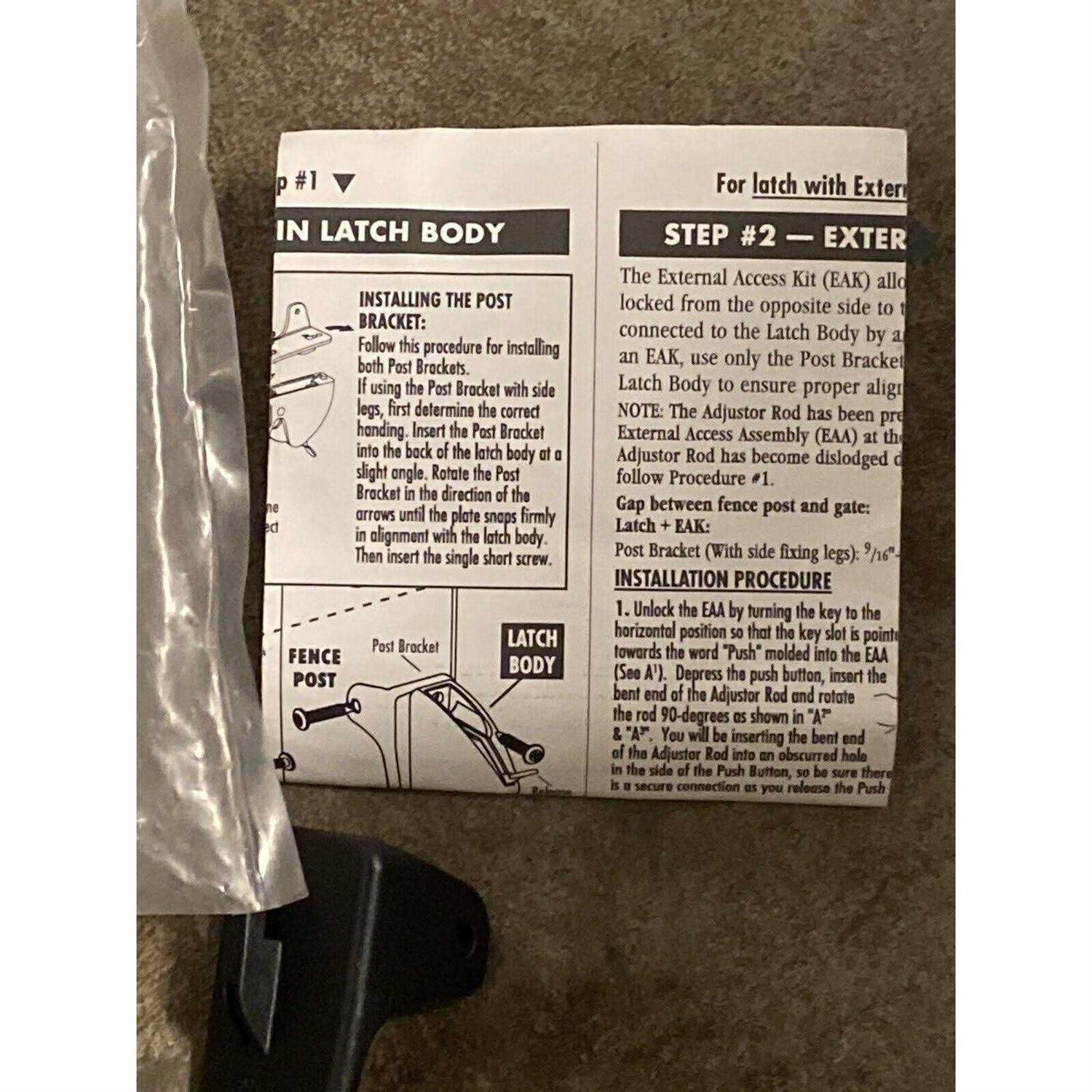 Lokklatch Gravity Gate Latch,2-1/8 in. W,Black LLAA - Image 5