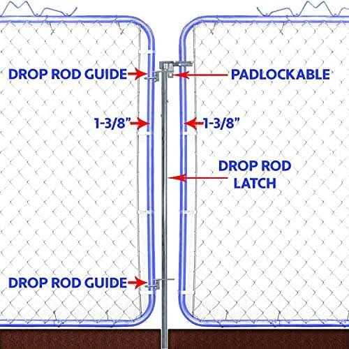 Jake Sales Chain Link Drop Rod/Pin Latch for 1-3/8 Frame Double Gate - Image 5