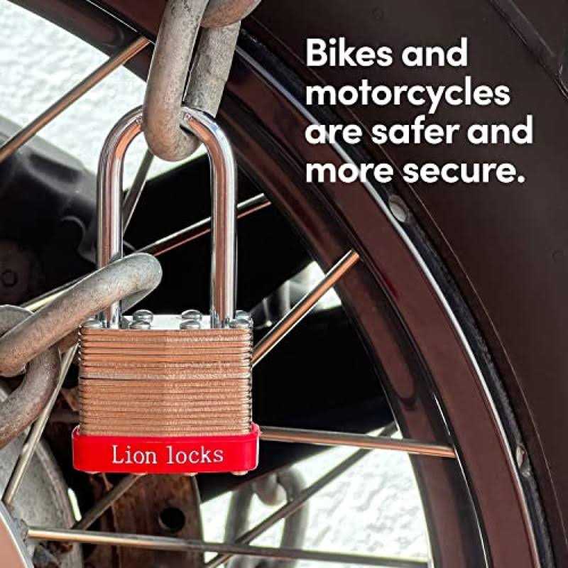 Lion Locks 12 Keyed-Alike Padlocks w/ 1.25” Shackle Keys - Image 4