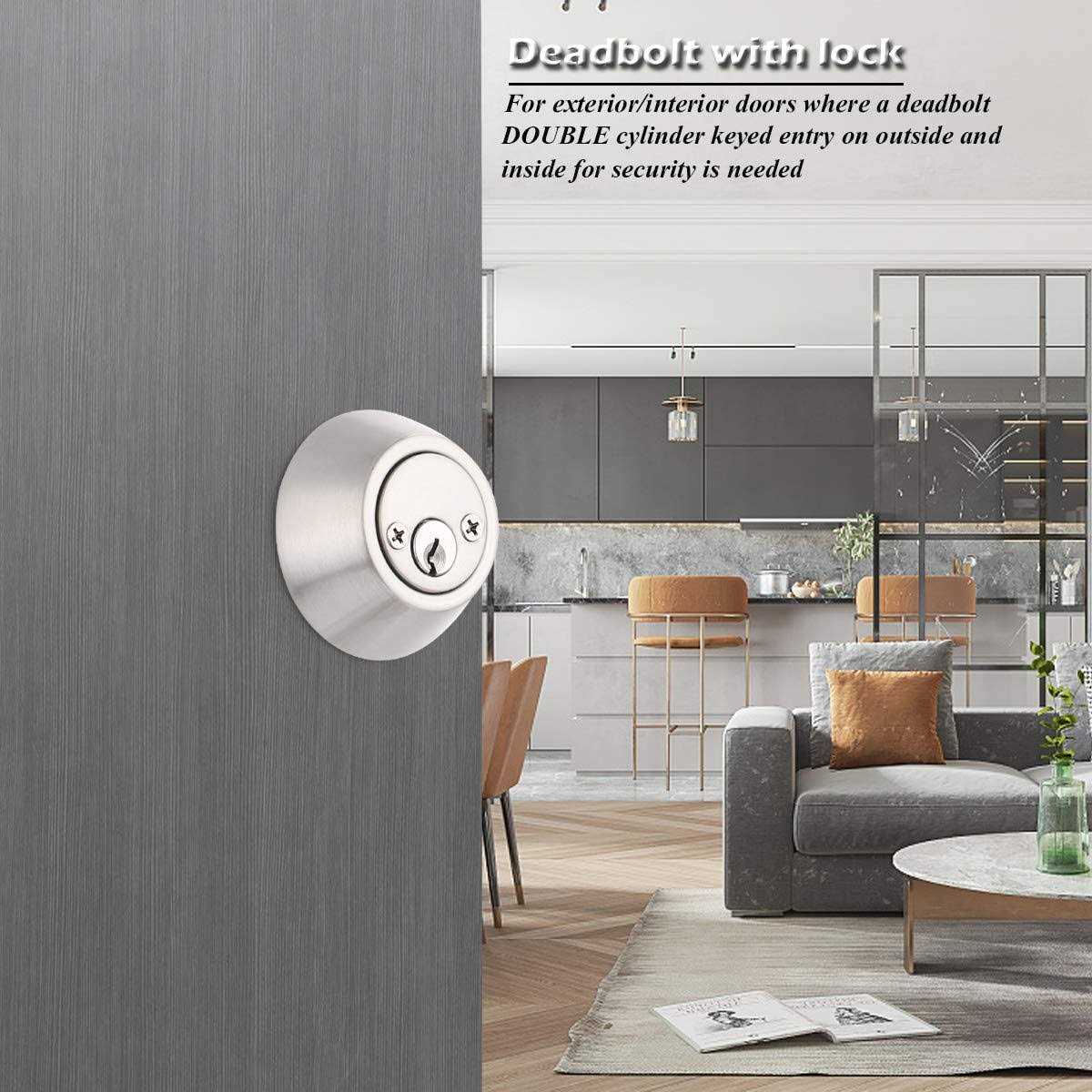 Gobrico 2 Keyed Alike Double Cylinder Deadbolts Door Locks - Image 5