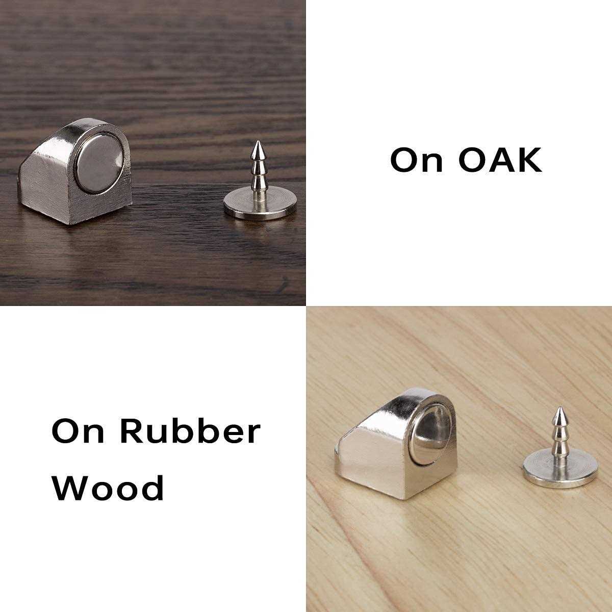Keenkee 4 Set Magnetic Cabinet Door Catches Hardware Fittings with Neodymium Magnets for Furniture Door Stoppers - Image 3