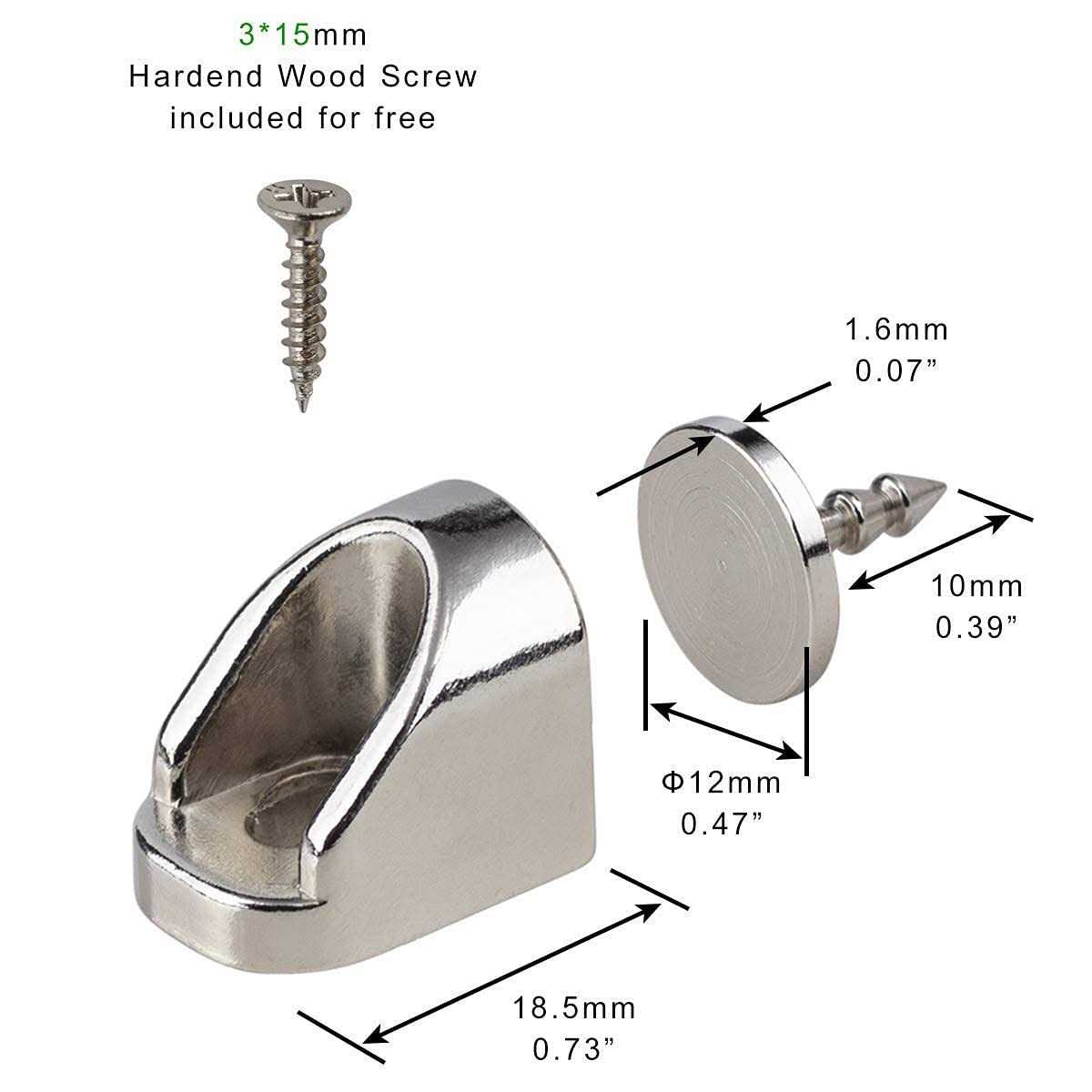 Keenkee 4 Set Magnetic Cabinet Door Catches Hardware Fittings with Neodymium Magnets for Furniture Door Stoppers - Image 4
