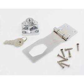 Keyed Hasp Locks Twist Knob Keyed Locking Hasp,Chrome Plated Hasp Lock with Keys,Door Lock Clasp w/Screws for Door Cabinet - Image 4