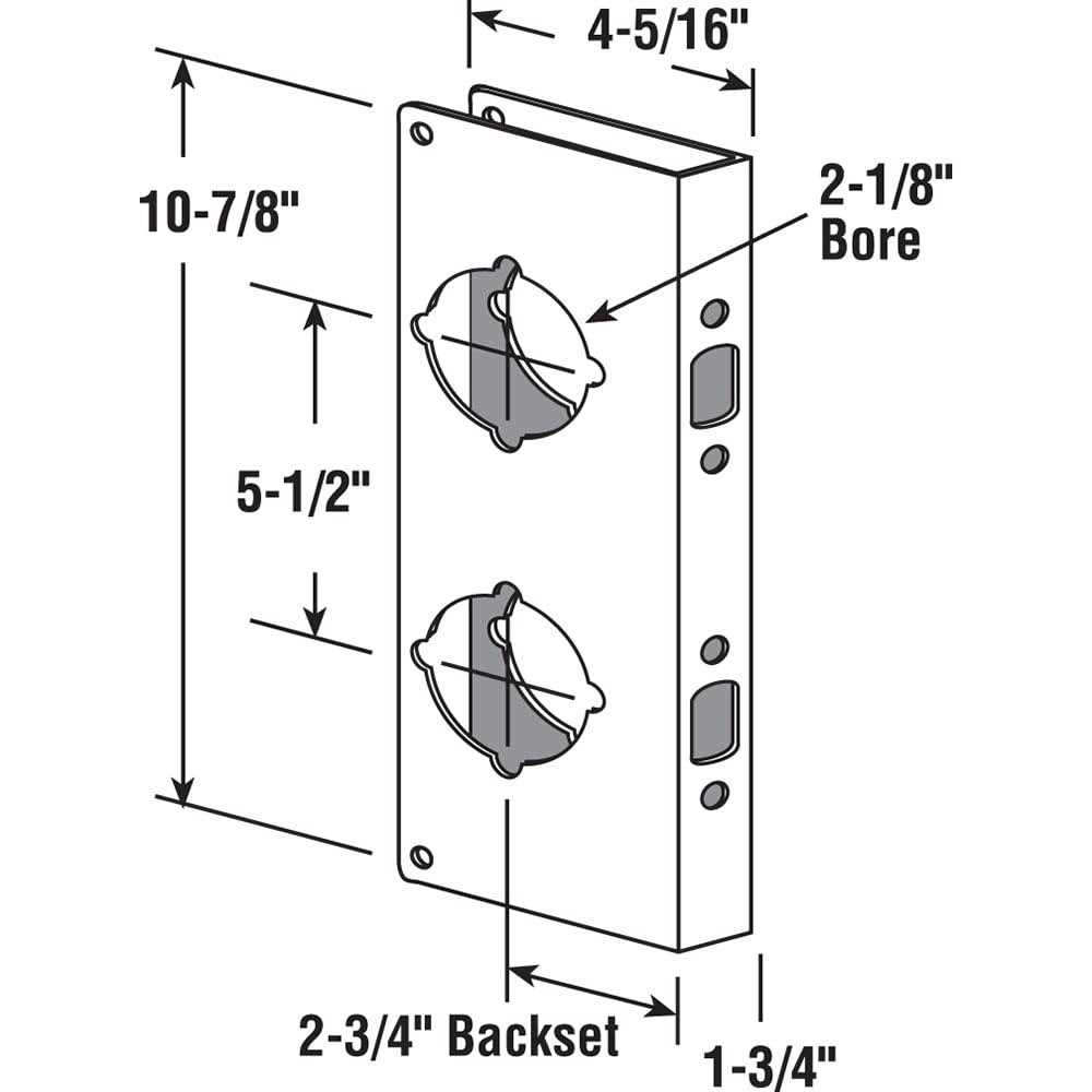 Prime-Line 5-1/2 in. x 2-3/4 in. x 1-3/4 in. Stainless Steel Door Guard U 10546 - Image 3