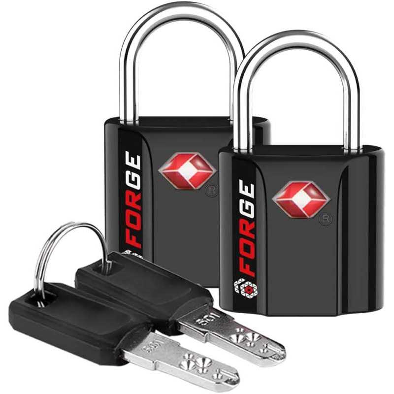 Forge Red 4 Pack TSA Approved Luggage Locks Ultra-Secure Dimple Key Travel Locks with Zinc Alloy Body - Image 4